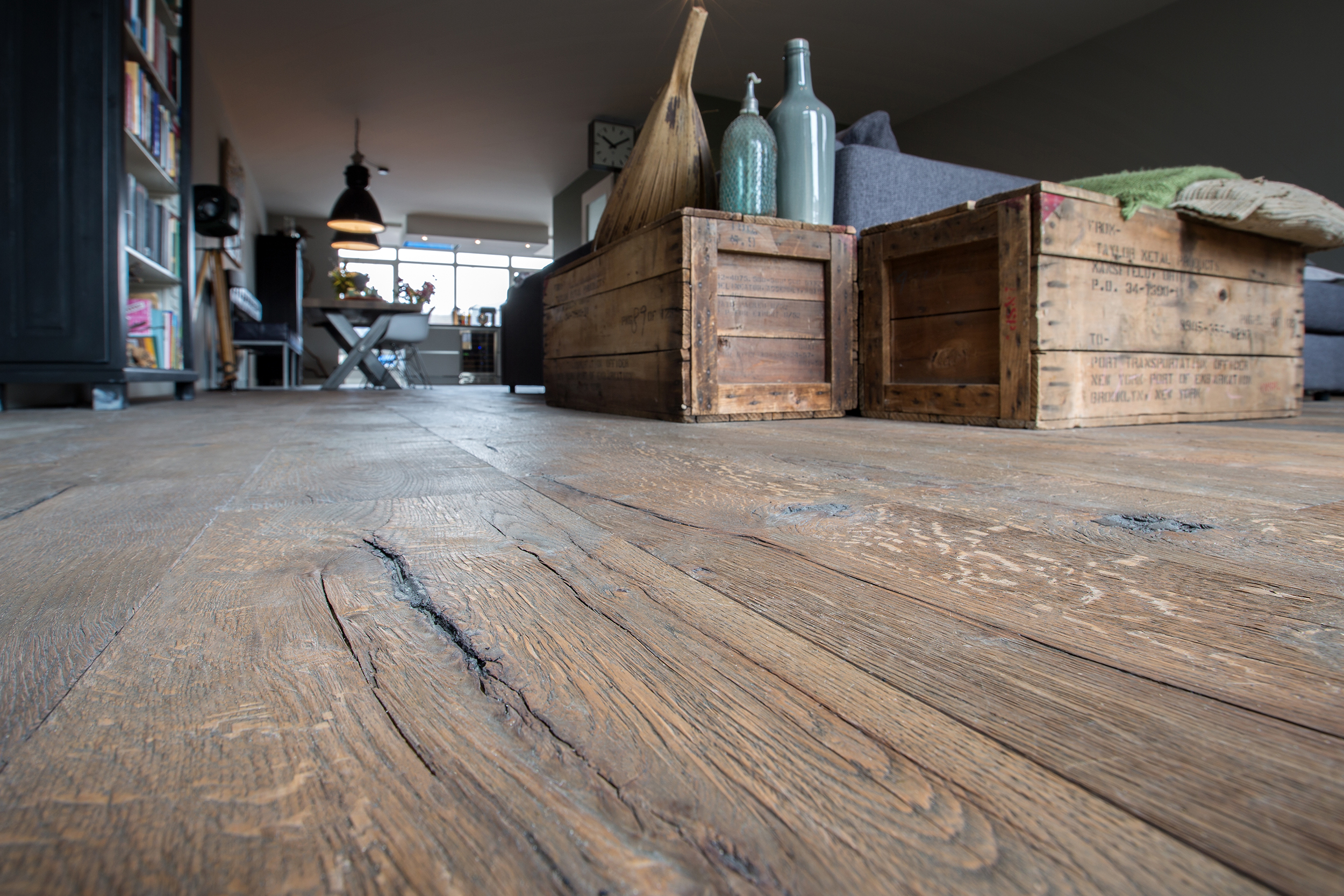 Wooden floor by D2 Project Parket at individual home in Vleuten